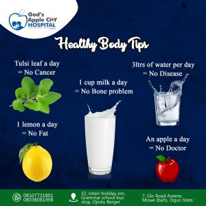 Healthy body tips