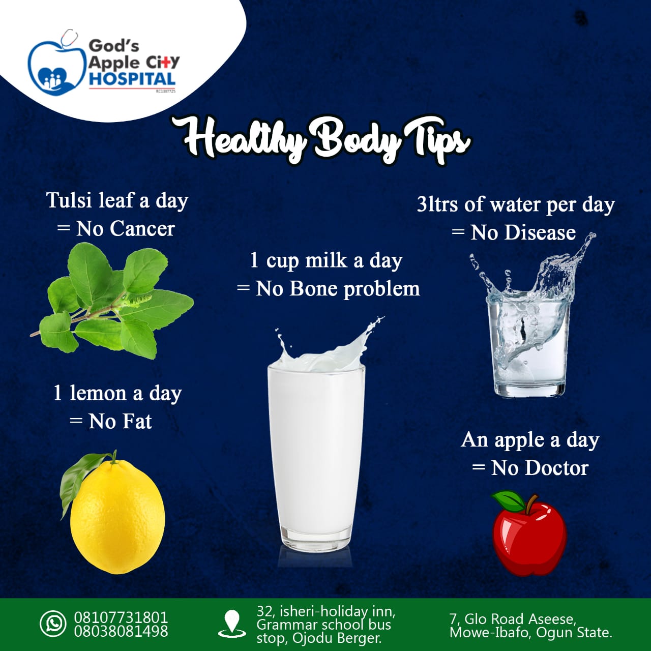 Healthy body tips